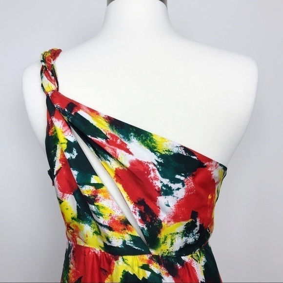Paula Hian Designer Silk Dress One Shoulder 4 NWT - Picture 7 of 8